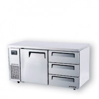 Skipio | 3 Draw Fridge With Under Counter Side Prep Table